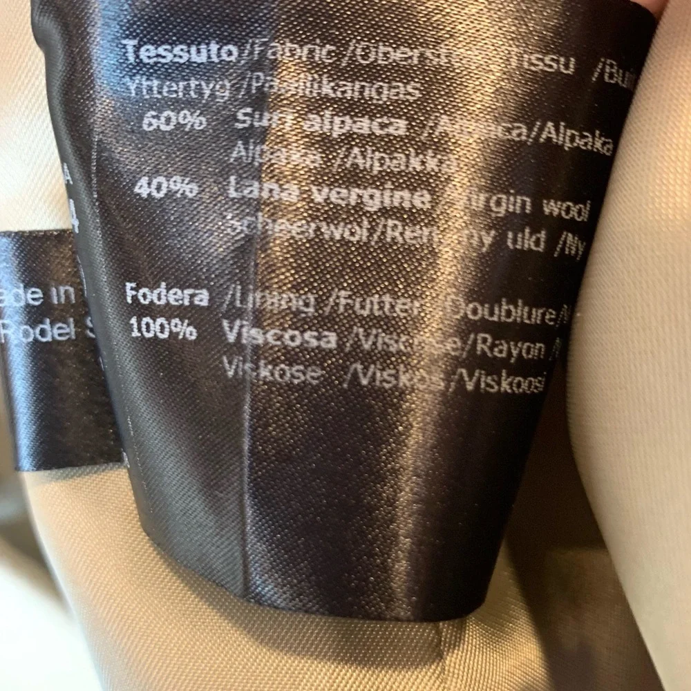 Cinzia Rocco Due Alpaca Wool Button Coat Jacket Long 14 - Picture 7 of 13